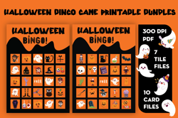 Halloween bingo game printable bundles