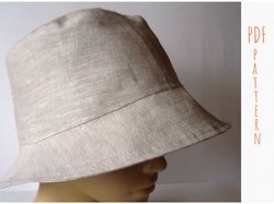 Bucket hat Pattern Panama Two sided Sammer hat 4 sizes