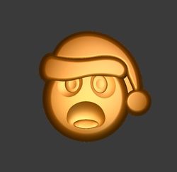 Emoji Santa  stl FILE