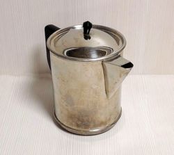 Vintage Soviet Cupronickel Coffee & Tea Pot. Old Metal Coffee Pot