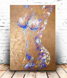 Female nude painting, abstract sexy