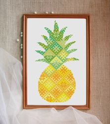 Geometric pineapple cross stitch pattern Geometric cross stitch PDF