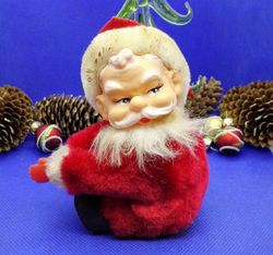 Vintage Christmas Toy Santa Claus. Antique Christmas tree ornament