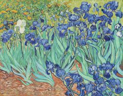 Cross Stitch Pattern | Irises | 7 Sizes | PDF Counted Vintage Highly Detailed Stitch