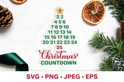 Christmas Countdown sign. Christmas svg. Advent calendar