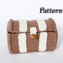 Crochet rectangular box with lid pattern, rectangular storage basket crochet pattern, crochet pattern jewellery box
