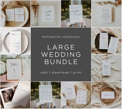 Wedding Bundle Package Wedding Bundle Templates Wedding Invitation Bundle Minimalist Wedding Invitation Template