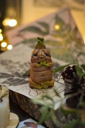 Little mandrake. Collectible toy made of polymer clay.