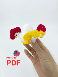 Chicken Egg Holder Cosy Easter Spring Amigurumi PDF Crochet Pattern