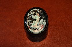 Snow Maiden lacquer box small hand-painted fairy tale decorative art