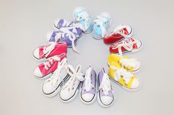 Textile sneakers for 1/3 1/4 SD BJD Doll - 7.5cm sole length - Or any other doll – Christmas gift idea