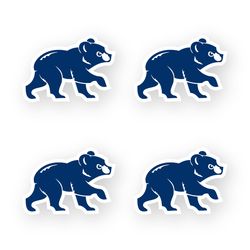 Chicago Cubs Logo Mascot Stickers Set of 4 by 3 inches each Car Truck Laptop Window Case MLB Team