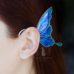 Fairy wing ear cuff no piercing, Fairy wing ear wrap, butterfly earring