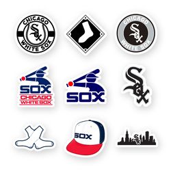 Chicago White Sox Sticker Set of 9 pcs by 2 inches each Car Truck Laptop Window MLB Team Case