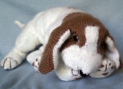 Beagle Dog Toy, Realistic handmade puppy, knitted beagle puppy, knitted realistic puppy, realistic beagle