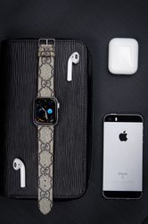 Custom Made Luxury G.C Original Leather Apple Watch Band for Apple Watch Series 8/7/6/SE/5/4/3/2/1 Apple Watch Ultra