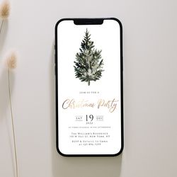 Electronic Christmas Party Invitations Online Christmas Invitation template Christmas Party Evite iPhone Invitation