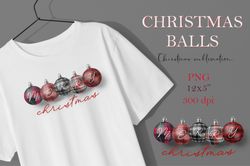Christmas balls in a checkered plaid. Sublimation