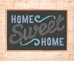 Home sweet home cross stitch pattern Modern cross stitch Diy Housewarming xstitch Quote embroidery Easy cross stitch PDF