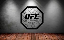 UFC Octagon Logo Ultimate Fighting Championship Car Stickers Wall Sticker Vinyl Decal Mural Art Decor