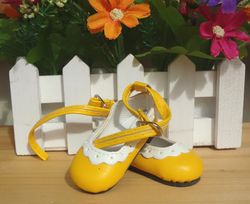 bjd Doll shoes - Handmade leather Doll shoes for bjd Doll - 6,3cm doll shoes - Or any other doll – Christmas gift idea