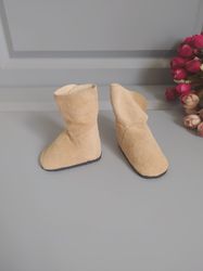 Suede autumn boots for Wellie Whisher - wellie wisher doll shoes- 7,5cm doll shoes – Christmas gift