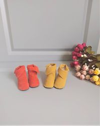 wellie wisher doll shoes - Suede autumn boots with a lapel for Wellie Whisher - 5cm doll shoes - Christmas gift idea