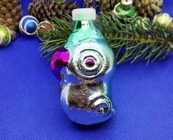 Soviet Antique Glass Christmas tree toy Parrot.Xmas tree toy USSR