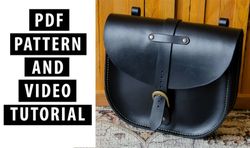 Leather bag pattern LARP bag pattern PDF download Leather DIY Video tutorial Leather blueprints