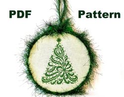 Christmas Tree Embroidery Cross Stitch Pattern PDF. Easy Embroidery. Embroidery for Beginner. Christmas Decorations DIY