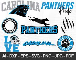 Carolina Panthers SVG, Carolina Panthers files, panthers logo, football, silhouette cameo, cricut, digital clipart