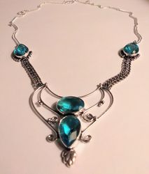 Stunning 925 Sterling Silver Edwardian Style Necklace