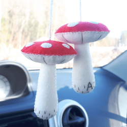Mushroom ornament, Mushroom decor, Cute car accessories,Car decor interior, Car accessories for teens, Mushroom plush,