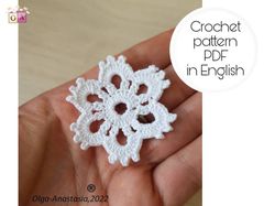 Snowflake  8 Christmas crochet pattern , crochet Snowflake pattern , crochet pattern , Irish Crochet , Motif crochet ,