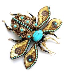 Beaded brooch, insect pin, scarab brooch, butterfly brooch, bug pin, bee brooch, bug brooch, insects, madam toto