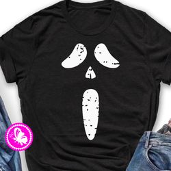 Ghost face svg png pdf  Horror cry Grunge print Halloween shirt design Home decor Digital download