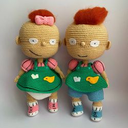 Phil and Lil by Rugrats PDF crochet pattern