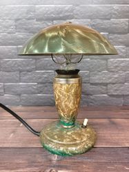 Rare Table metal lamp Mushroom USSR Soviet lamp night light retro 1950s