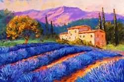 Tuscany Lavender Fields Art - digital file that you will download
