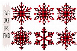 Snowflake Svg, Merry Christmas Svg, Buffalo Plaid Svg Files, Digital download