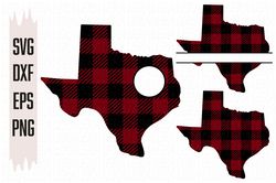 Texas State Svg, Texas Svg, Buffalo Plaid Svg Files, Digital download