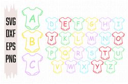 Alphabet Newborn Svg, Baby Svg, Font Svg, Letter Svg, Digital download