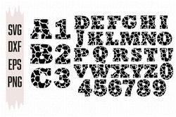 Alphabet Cow Svg, Numbers Cow Svg, Font Svg, Letter Svg, Digital download