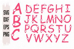 Heart Alphabet Svg Svg, Font Svg, Letter Svg, Digital download