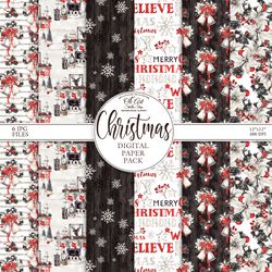 Download Seamless Patterns. Christmas Digital Paper Pack. Xmas. Winter. JPG. Digital Download. OliArtStudioShop