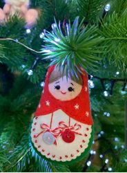 Matryoshka Christmas ornaments, Christmas toy matryoshka, Russian doll