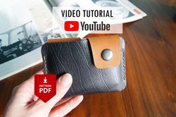 Leather Flap Card Wallet Pattern PDF / video tutorial