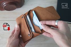 Leather card wallet pattern PDF & video tutorial