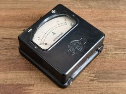 1957 Ammeter DC USSR Soviet Russian current meter original school learning tool