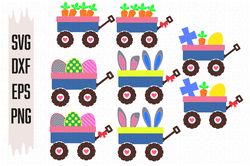 Easter Wagon Svg, Easter Bunny Wagon Svg, Carrots Svg, Digital download